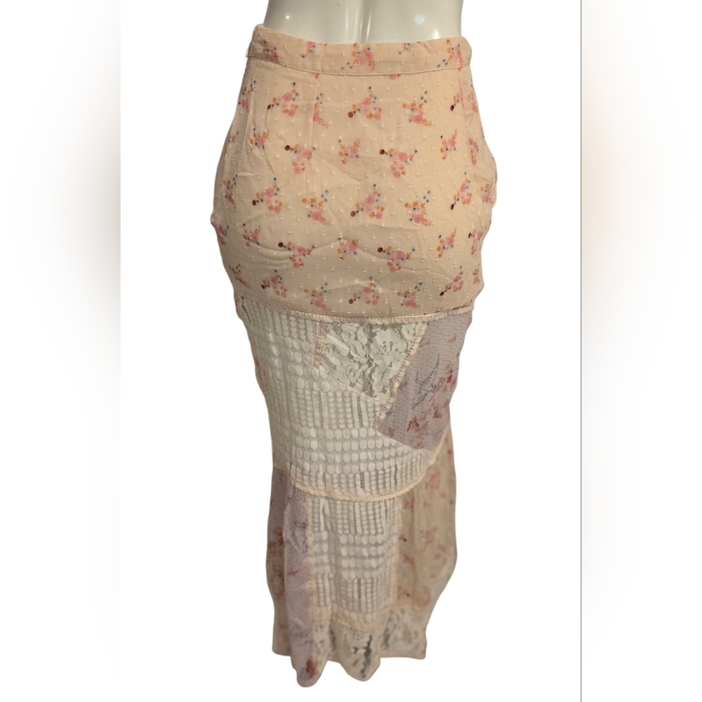 Free People Daniella Lace Maxi Skirt White Size XS NWT - Picture 5 of 15